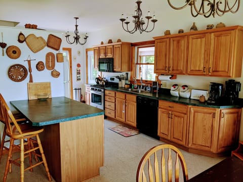 A fully stocked kitchen designed for large groups
