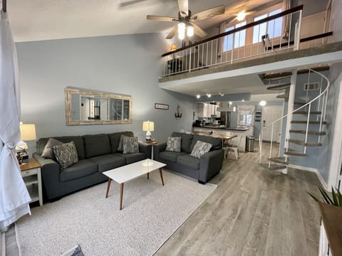 Family room, dining room, kitchen and loft