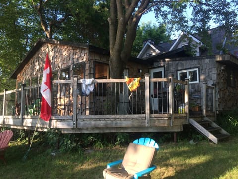 Lake side of the cabin
