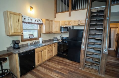 Kitchen and Stairs to the Loft