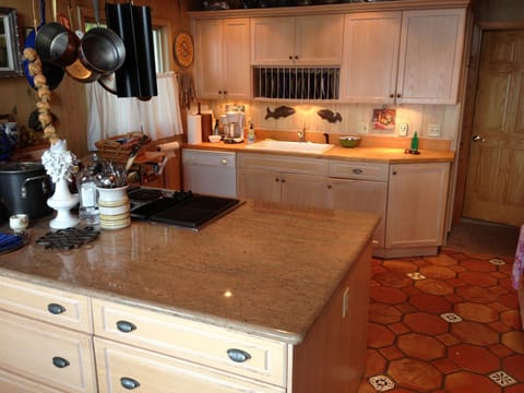 Kitchen with granite countertop