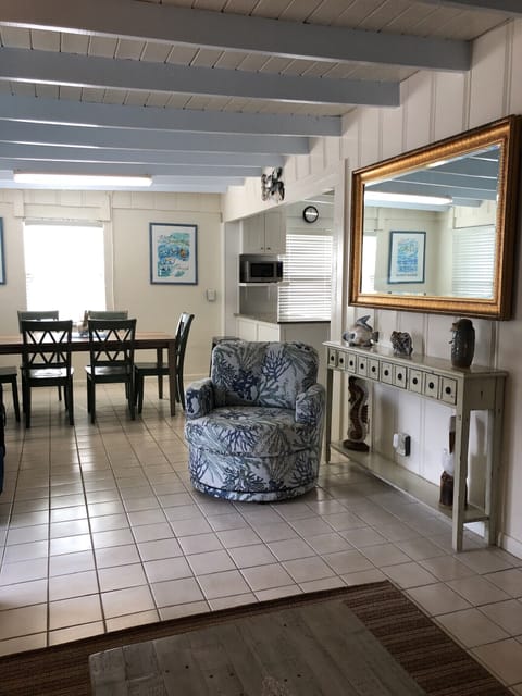 Living room looking toward dining/kitchen area. 