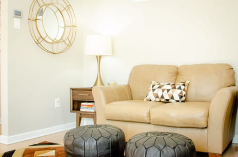 The main living room has a great view and loads of natural light. 