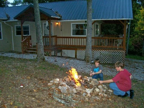 Evenings are great for campfire fun. 