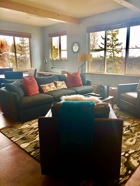 Relax in our spacious stylish living room