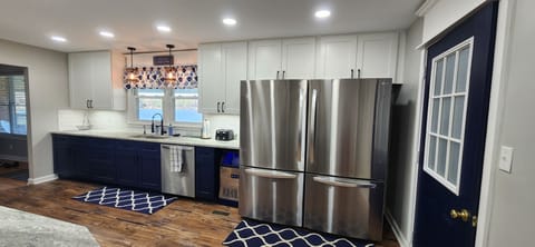 Double fridge and ice maker