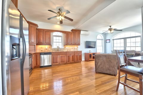 Open, reverse living floor plan with lots of windows to bring the outside in!