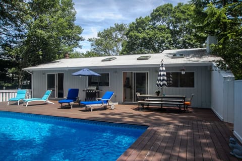 outdoor pool area