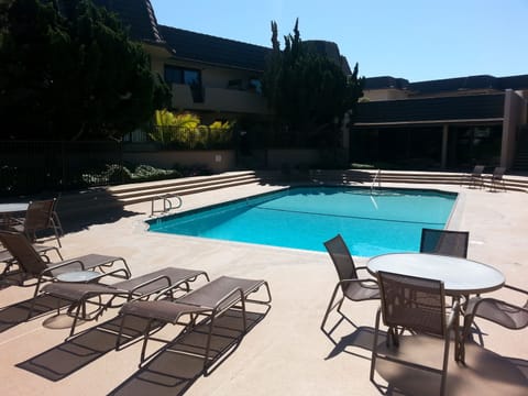 ONE OF THE 4 POOLS WITH WORKOUT ROOM AT THE END