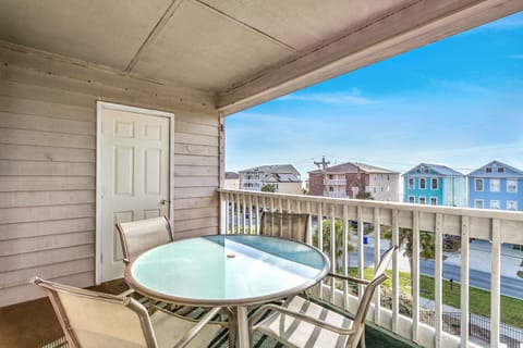 Large patio with ocean view. Hear crashing waves at night. 