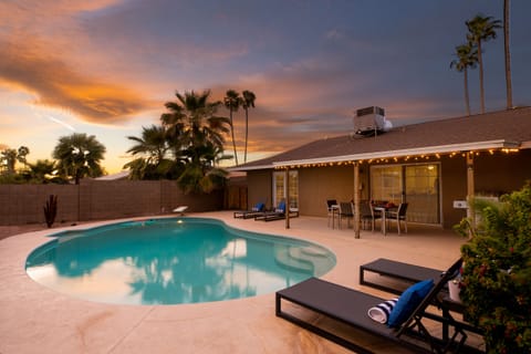 Enjoy the golden hour glow from the backyard.