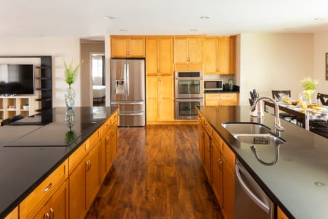 Sleek and spacious kitchen for whipping up a feast.