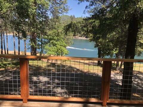 View from the back deck. Pathway down to the water.