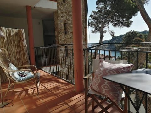 The terrace is a tranquil and relaxing space and offers stunning views of the Mediterranean, perfect for unwinding after a day of exploring the charming town of Tamariu.
