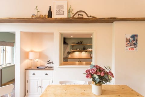 Dining area with hatch through to the kitchen
