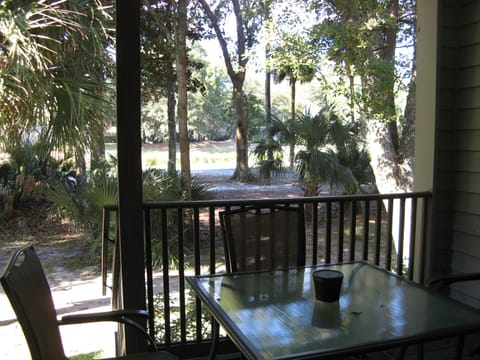 View from secluded back deck