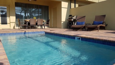 your own backyard pool. BBQ, 4 loungers