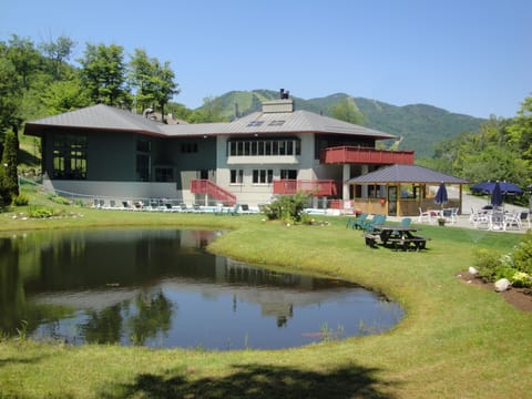 Sport Center with Ski Slopes Behind
