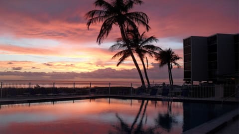 Sunset over Gulf of Mexico from Large heated pool