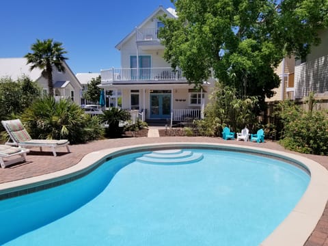 Private, heated pool and fenced backyard