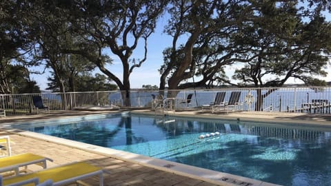 Pool overlooking the sound 