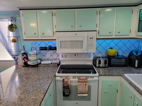 Toasters, Croc Pots, Air Fryer,  paper goods, many dishes pots/pans   etc. etc.