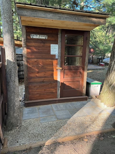 Cedar / pine / and different height seating for a comfortable sauna