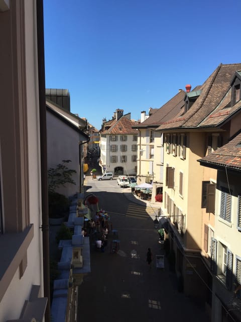 Cosy street view from balcony