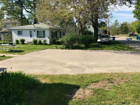 Side of house, summer time. 