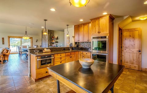 Indoors, Room, Flooring, Kitchen Island, Hardwood