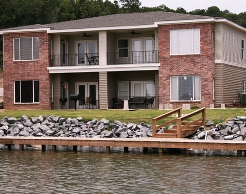 Back Balcony to Lake - Upper right Unit, just steps to water and boardwalk