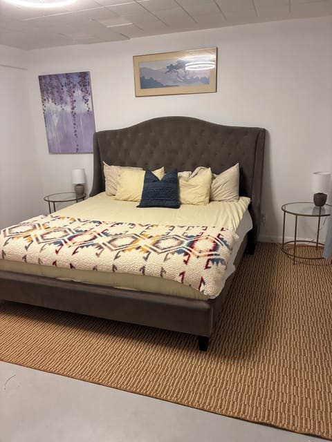 King bed in the one bedroom.