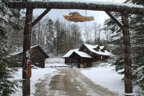 Entrance to Luxury Log Cabin