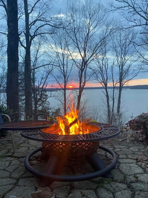 The Fire pit is great for grilling or enjoying!  Thanks H. Webb for the picture