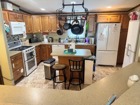 The kitchen is well equipped for any cook!