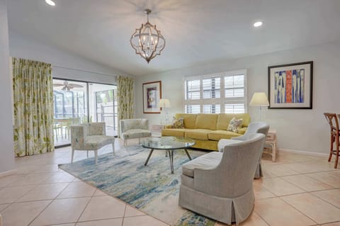 Spacious  Living Room with access to Pool Area!