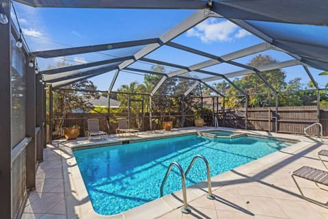 Private Enclosed Pool with Sun Loungers