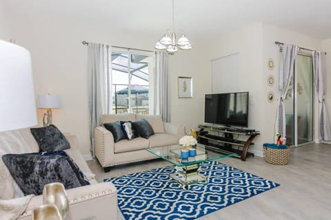 Large Flat Screen TV in Living Room