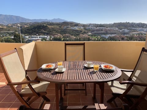 Enjoy meals and drinks on the terrace.