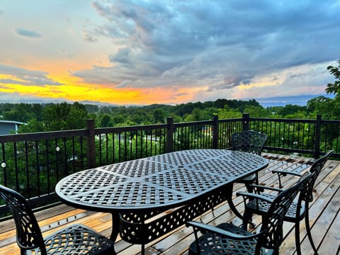 Sunset views from our 40' x 12' large deck