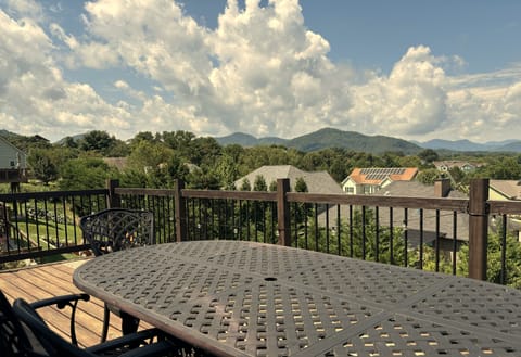 Daytime view from our large 40' x 12' deck