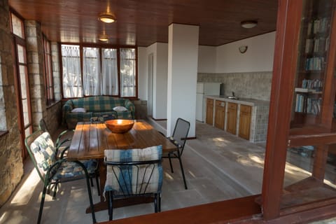 View of loggia and second kitchen to the right