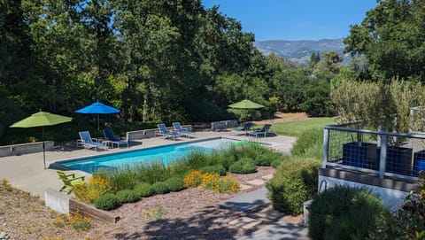 There are views of the Mayacamas mountains and the pool from most rooms in the home.