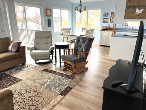 great room concept living area with TV