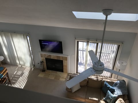 Looking down from loft 