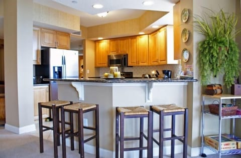 Kitchen and Bar Area