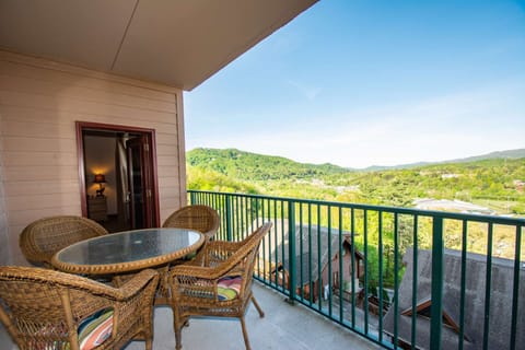 Enjoy the view from the balcony at Big Bear #4004! This condo is located in the heart of Pigeon Forge!