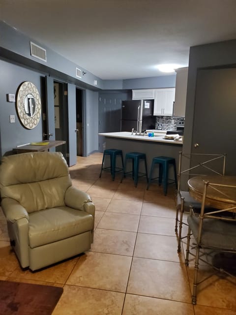 Living Room-Behind the door near the table is the washer and dryer