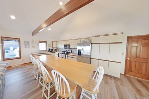 Kitchen with seating for 12