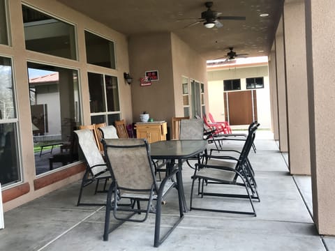You can dine on the outdoors patio.